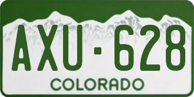 CO license plate AXU628