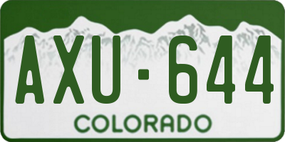 CO license plate AXU644