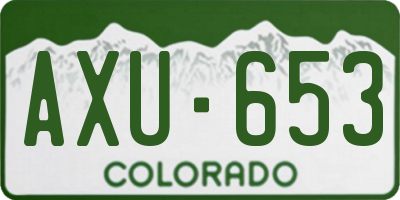 CO license plate AXU653