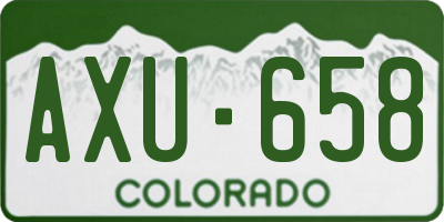 CO license plate AXU658