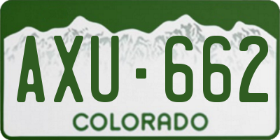 CO license plate AXU662