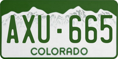 CO license plate AXU665
