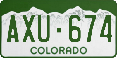 CO license plate AXU674