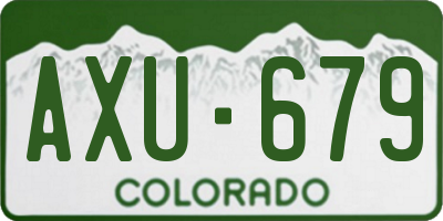 CO license plate AXU679