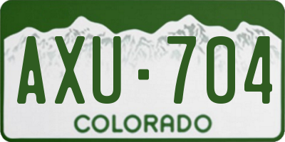 CO license plate AXU704