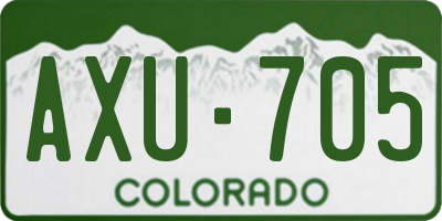 CO license plate AXU705