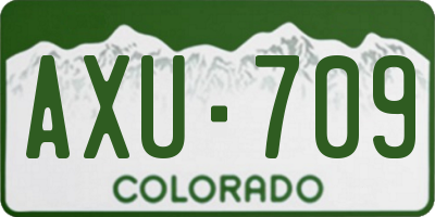 CO license plate AXU709