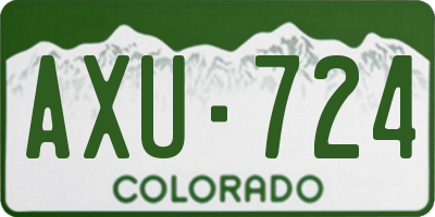 CO license plate AXU724