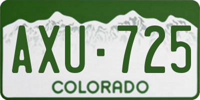 CO license plate AXU725