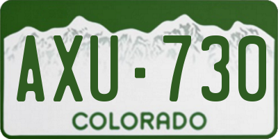 CO license plate AXU730