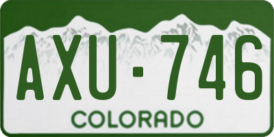 CO license plate AXU746