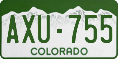 CO license plate AXU755