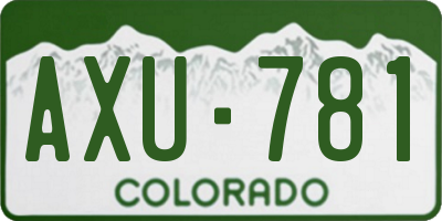 CO license plate AXU781