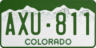 CO license plate AXU811