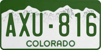 CO license plate AXU816