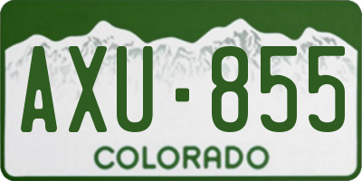 CO license plate AXU855