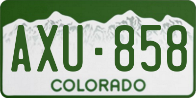 CO license plate AXU858
