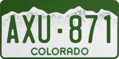 CO license plate AXU871