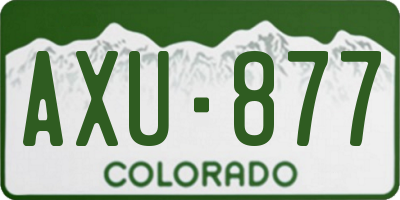 CO license plate AXU877