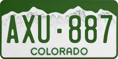 CO license plate AXU887