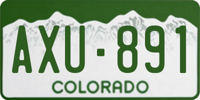 CO license plate AXU891