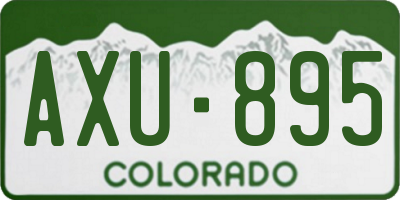 CO license plate AXU895