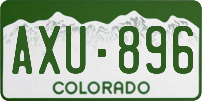 CO license plate AXU896