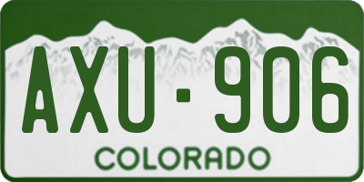 CO license plate AXU906
