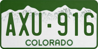 CO license plate AXU916