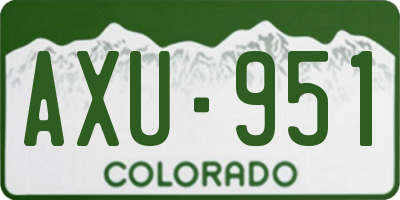 CO license plate AXU951