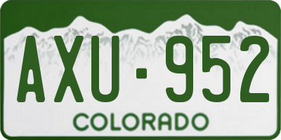 CO license plate AXU952