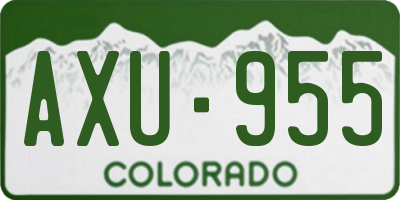 CO license plate AXU955