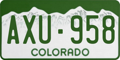 CO license plate AXU958