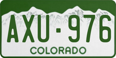 CO license plate AXU976