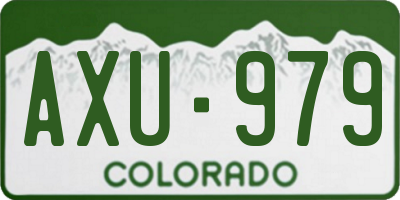 CO license plate AXU979