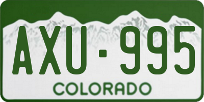 CO license plate AXU995