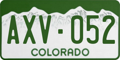 CO license plate AXV052