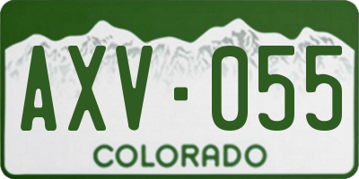 CO license plate AXV055