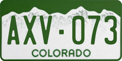 CO license plate AXV073
