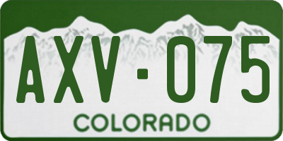 CO license plate AXV075