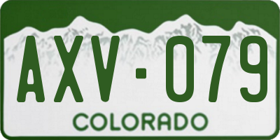 CO license plate AXV079