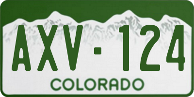CO license plate AXV124