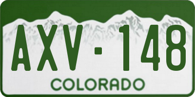 CO license plate AXV148