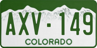 CO license plate AXV149