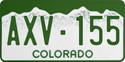 CO license plate AXV155