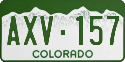 CO license plate AXV157