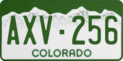 CO license plate AXV256