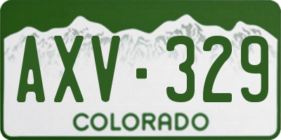 CO license plate AXV329