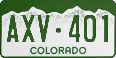 CO license plate AXV401
