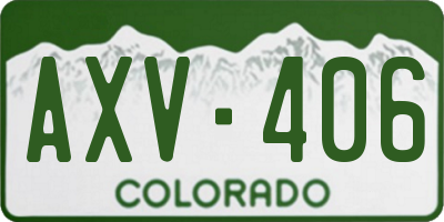 CO license plate AXV406